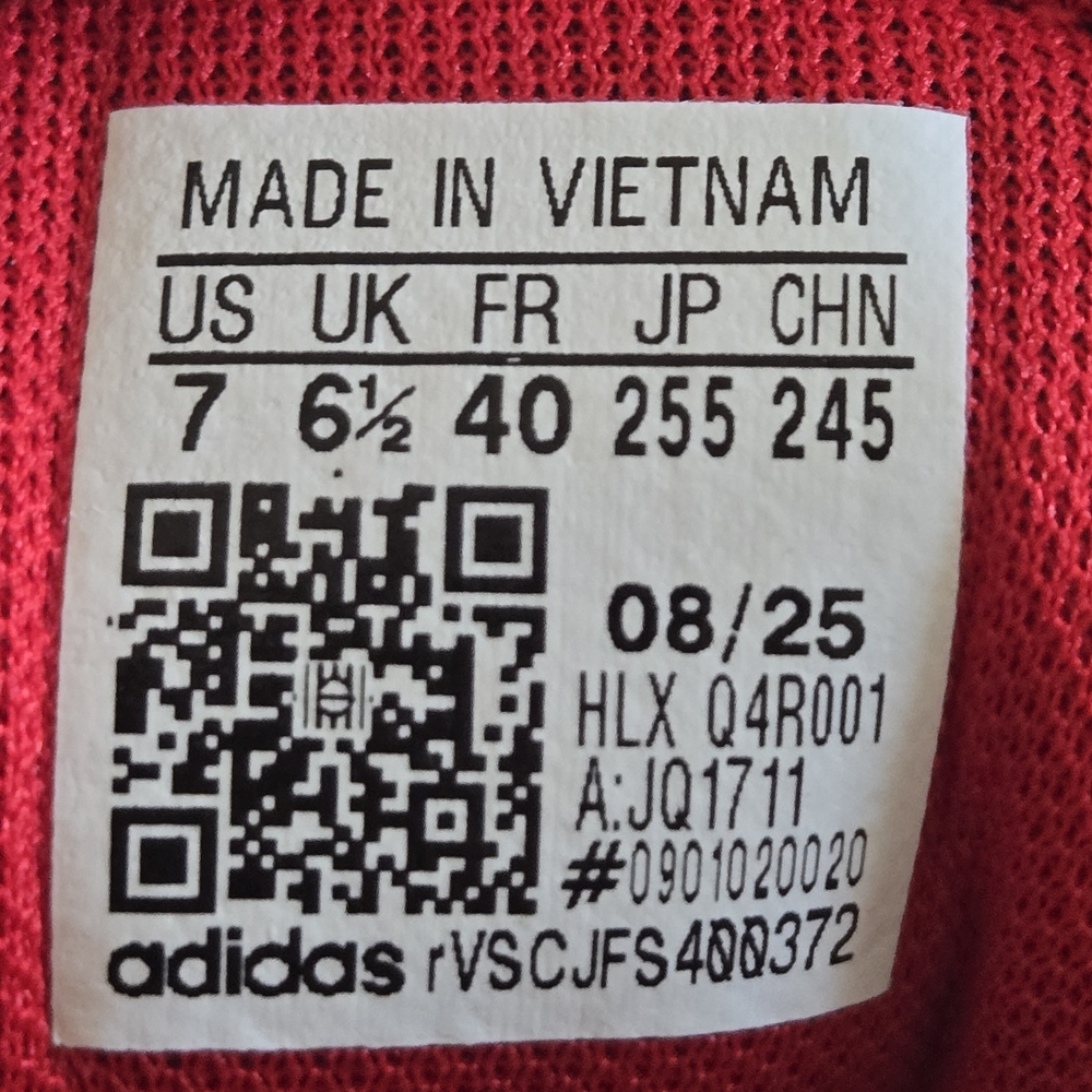 Adidas VL Court Bold Sneakers Kids Size 7 Red Pink Platform Shoes JQ1711 - Picture 4 of 12